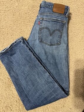 Levi's Medium Blue Denim Jeans with Brown Leather Patch